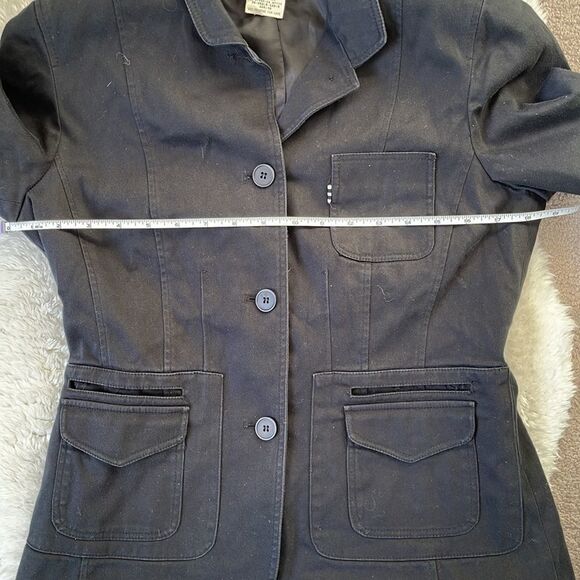 Steilmann Black Fitted Blazer 100% Polyester Size 6 - Picture 11 of 12